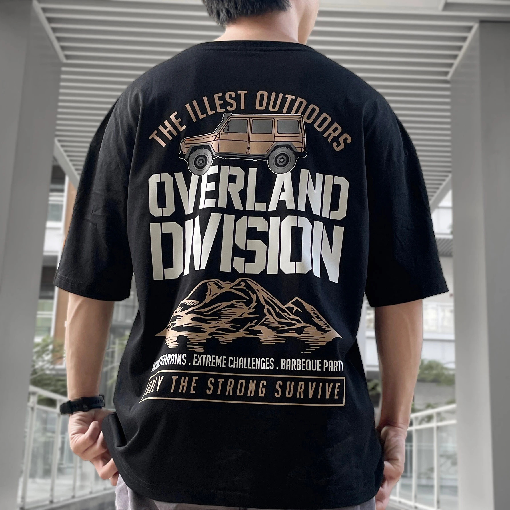 Ille 2026 St 4X4 Off-road Camper Van Ins Trendy Brand Outdoor Racing Cotton Round-neck Short-sleeved Men's T-shirt
