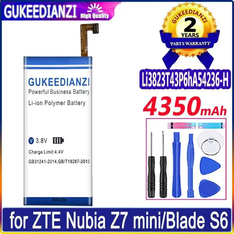 

Mobile Phone Battery Li3823t43p6ha54236-H 4350Mah For Zte Nubia Z7 Mini NX507J Blade S6 Q5-T T630 Q5-C G717C G718C
