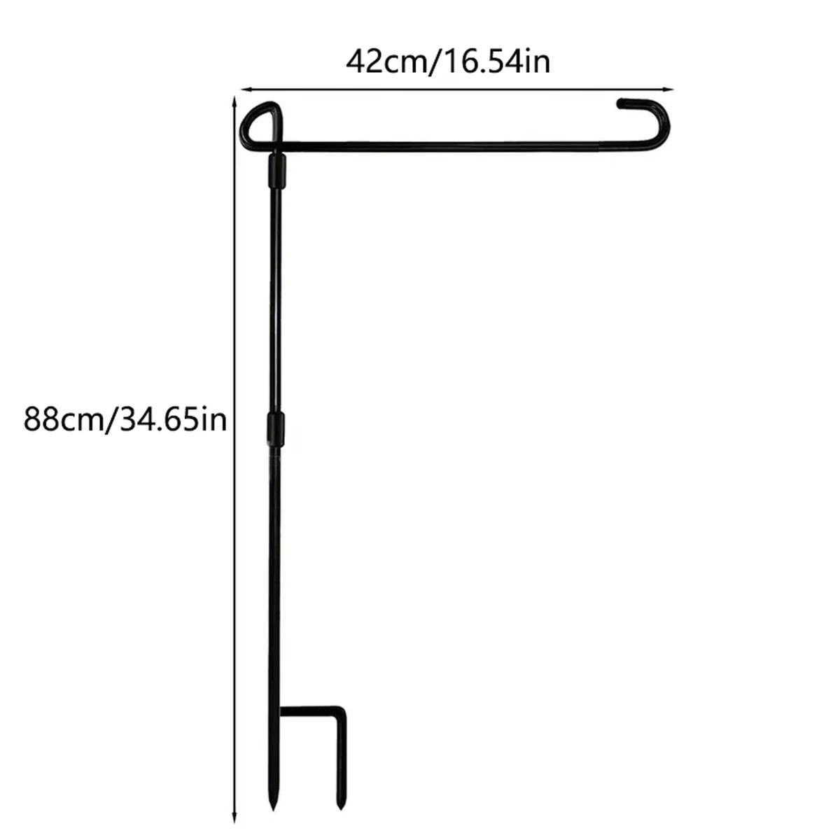 Asta de bandera de metal, soporte para bandera, asta de bandera con revestimiento de metal resistente a la intemperie para exteriores con accesorios adecuados para banderas de jardín, patio