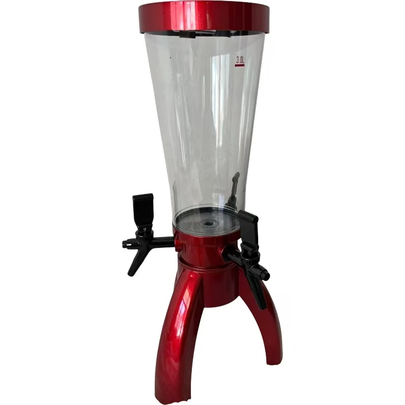 

3 крана и замораживающая трубка, легко чистится, очень подходящий диспенсер для пивных напитков на 3 л для фестивалей и вечеринок