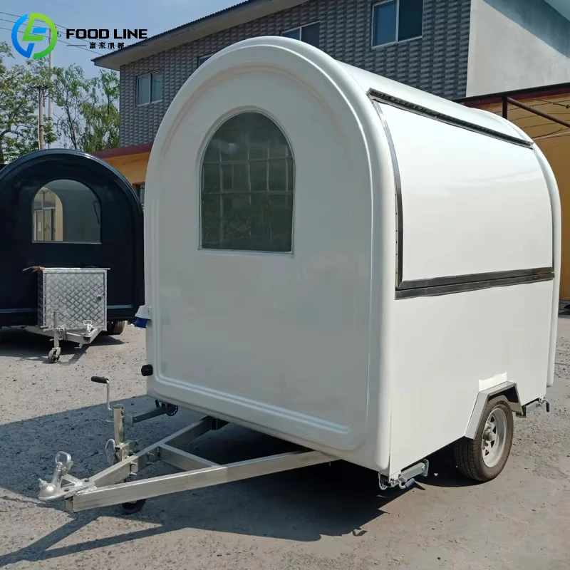 

Customized Street Mobile Food Truck Small Round Hot Dog Coffee Fast Food Cart Trailer for Business Startup Easy To Operate