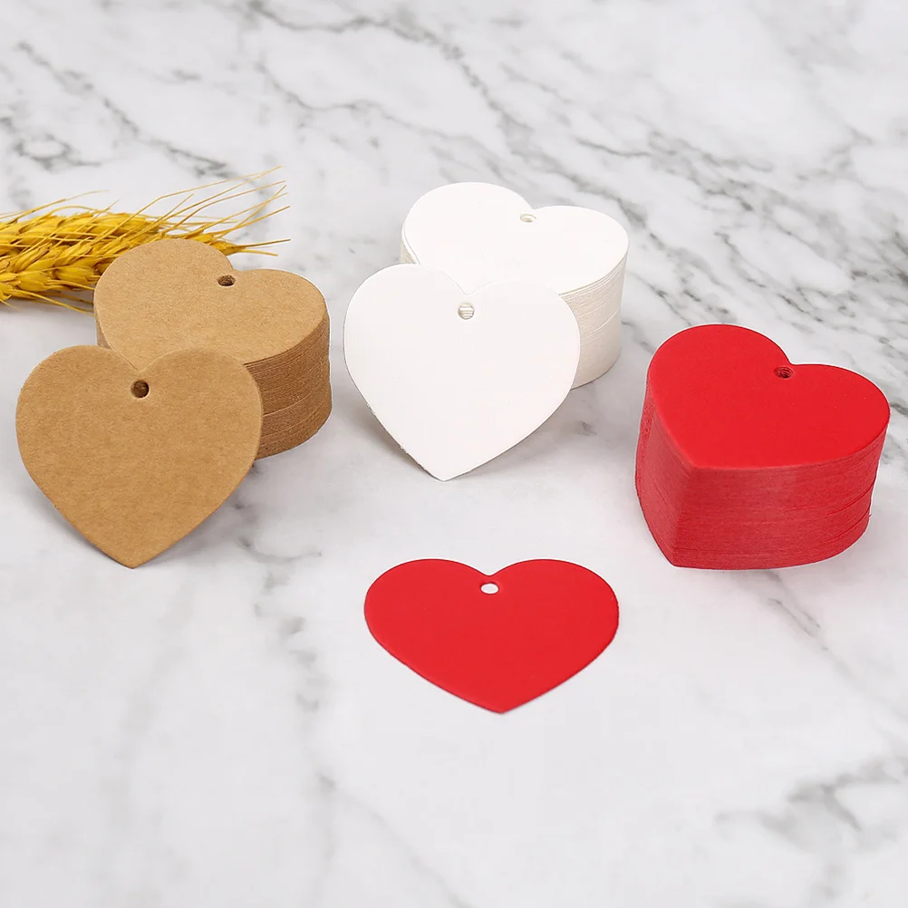 

300 Pcs Love Tag Small Heart Tags Gift Cards Cutouts Wrapping Gifts Labels Blank Decorative Lovely Hanging Festival