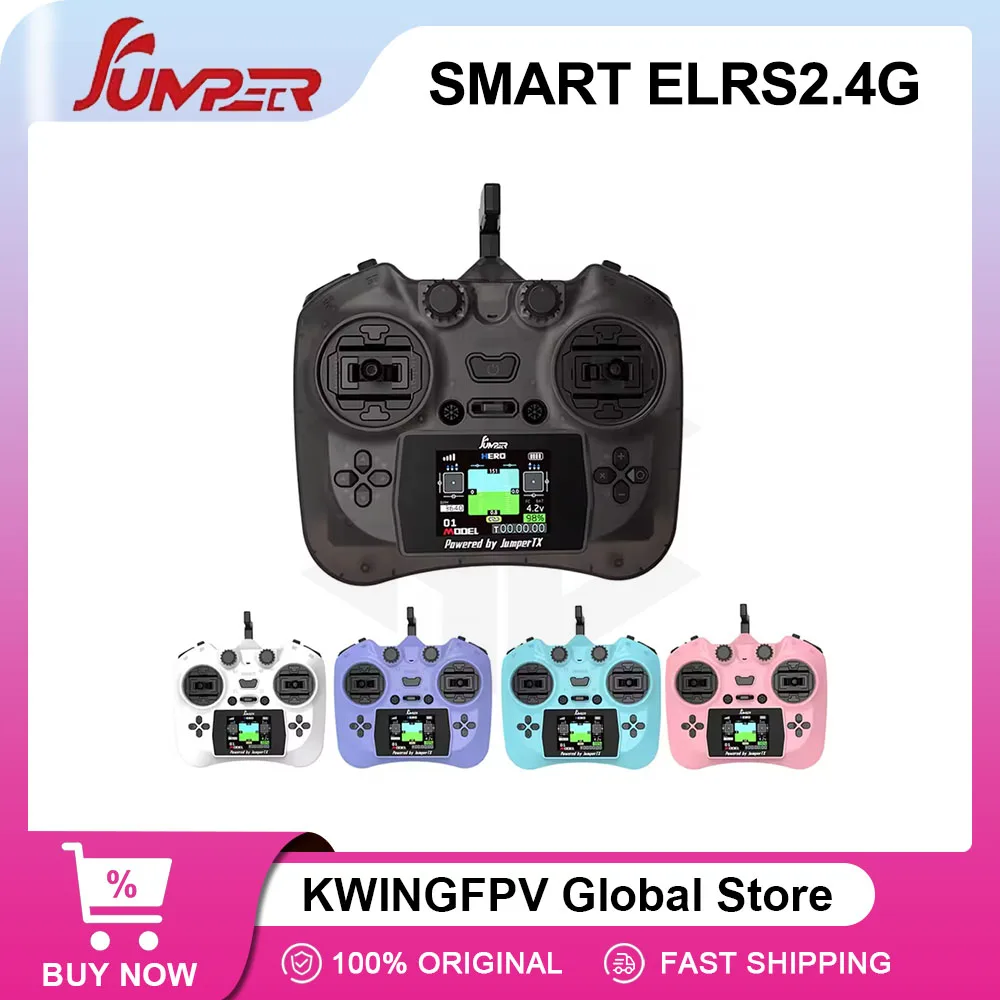 JUMPER Smart 2Inch Color Screen Transmitter Built-in ELRS 2.4G 100mw Hall Sensor Remote Controller For RC FPV Freestyle Drone