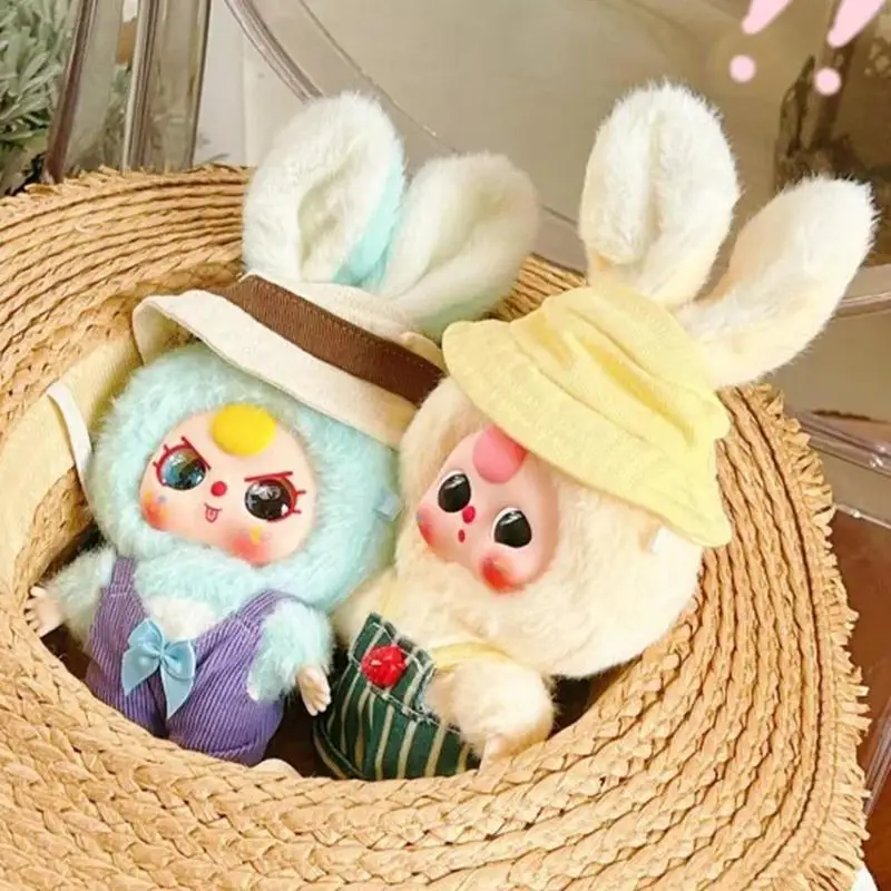 Baby Three Old Rabbit Macaron Series Plush Doll Random Style Animal Rabbit Plushie Dolls Cute Cartoon Baby 3 Rabbit Figures