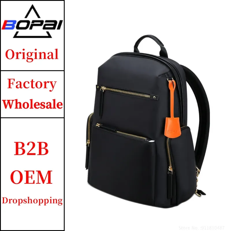 BOPAI Wholesale Custom Logo 13 Inch Waterproof Fashion Leisure Lightweight Ladies Trendy Business Women College Casual Laptop Ba