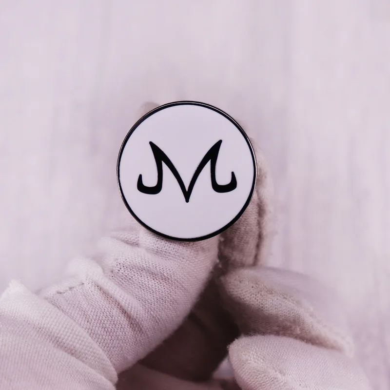 Villain Majin Buu Logo Brooch Badge Anime Movie Accessories