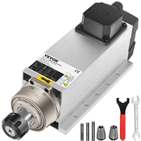 SucceBuy Air Cool Spindle Motor 4KW Square ER25 Collect 18000RPM 220V for CNC Router Engraving Milling Machine (4KW Air Cooled)