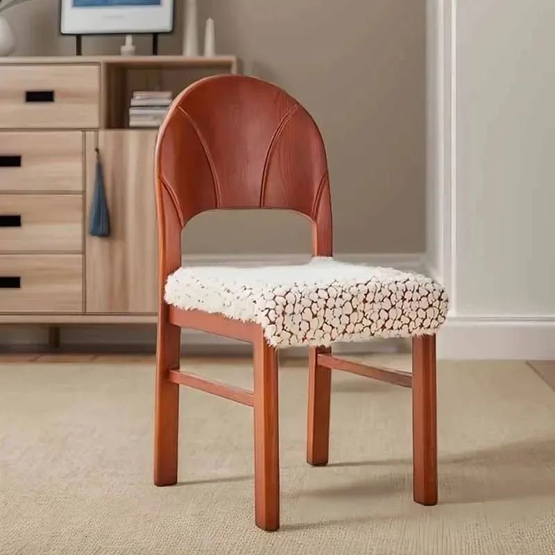 Fancy Lounge Dining Chairs Nordic Wood Sillas Para Comedor Furniture HomeLiving Room Brown Balcony Modern Ergonomic Chair