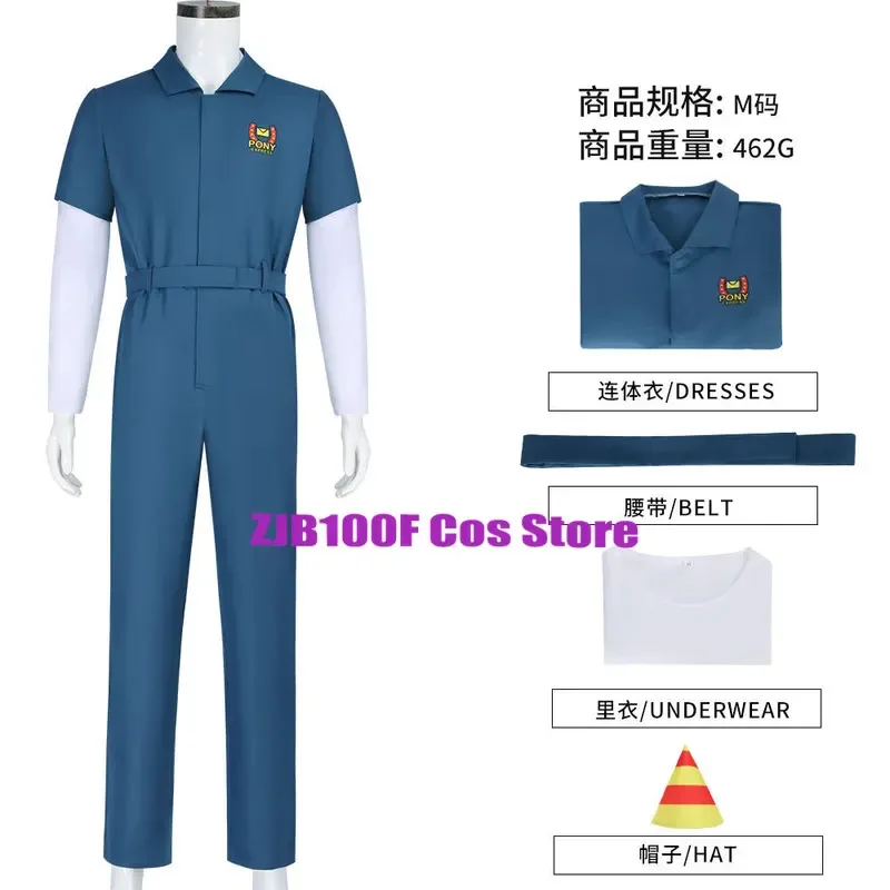 CyMummy Captain Curly 코스프레 의상 게임 Mouthwashing Cos Jimbo 코스프레 바디 슈트 유니폼 마스크 슈트 남성 여성을위한 Anya 의상