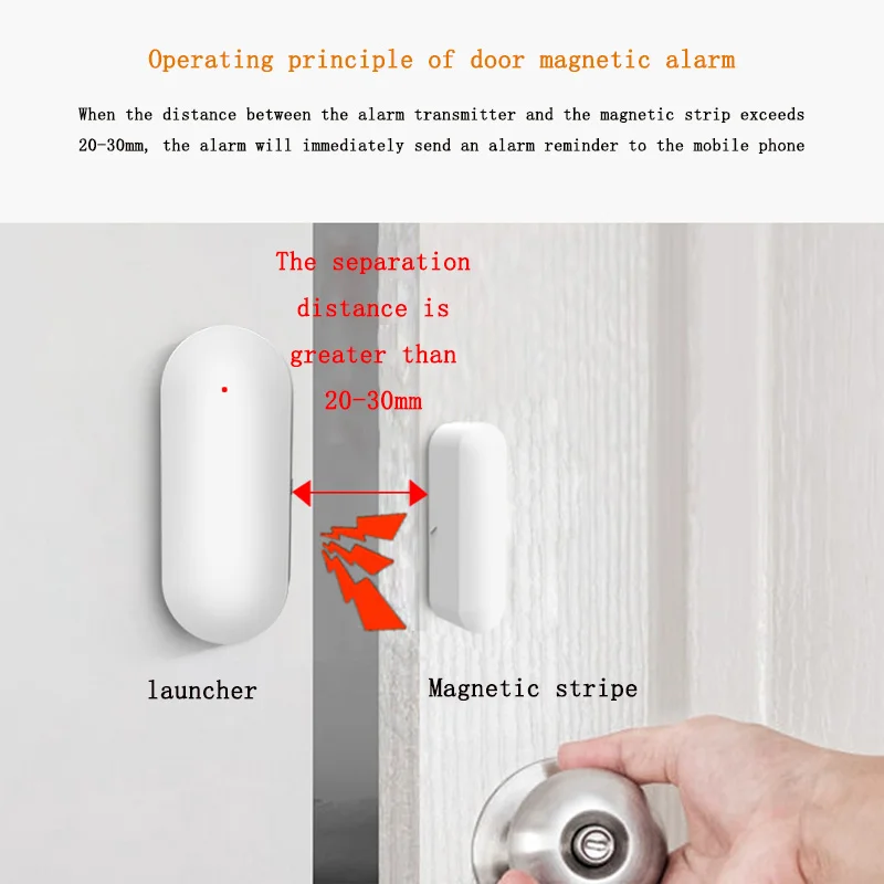 Graffiti Wifi Intelligent Door allarme antifurto magnetico Home Zigbee Window sensore Anti-demolizione App Push Remote Monitoring