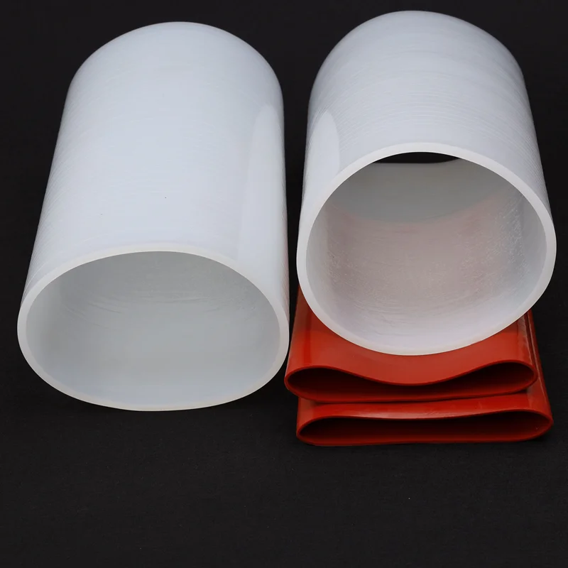 Oversize Silicone Rubber Hose Thickness 1mm  Pipe Large Tube Inner Dia 12-1000mm  Industrial Grade High Temp Resistant  1meter