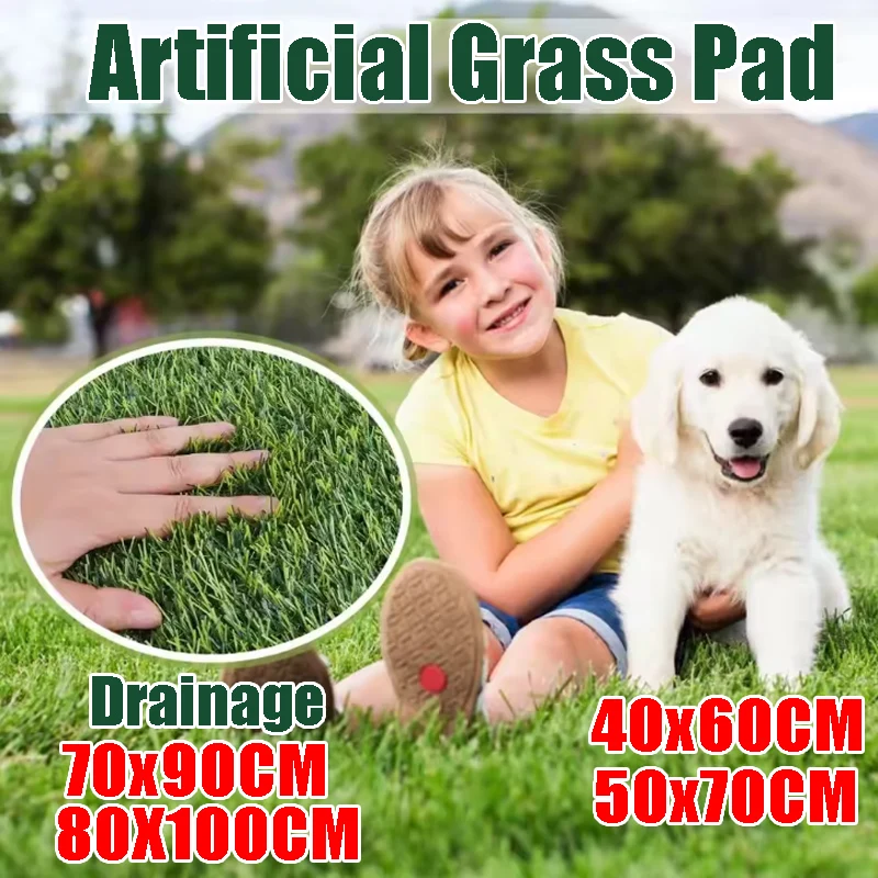 Wholesale Synthetic Grass Dog Potty Pad Reusable Pet Toilet Trainer Mat Indoor Outdoor Artificial Lawn for Small Large Dog