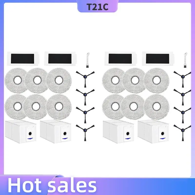 

T21C 2-комплект аксессуаров для робота-пылесоса ECOVACS DEEBOT T30 Pro Omni: салфетки, мешки для пыли, боковые щетки, фильтры