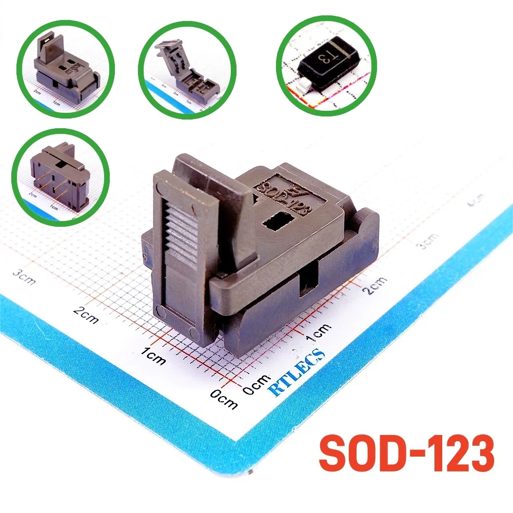 1 5 Pcs SOD123 Burn-in Socket Test Flip Lock Transistor Package SOD-123W Burn-In Socket