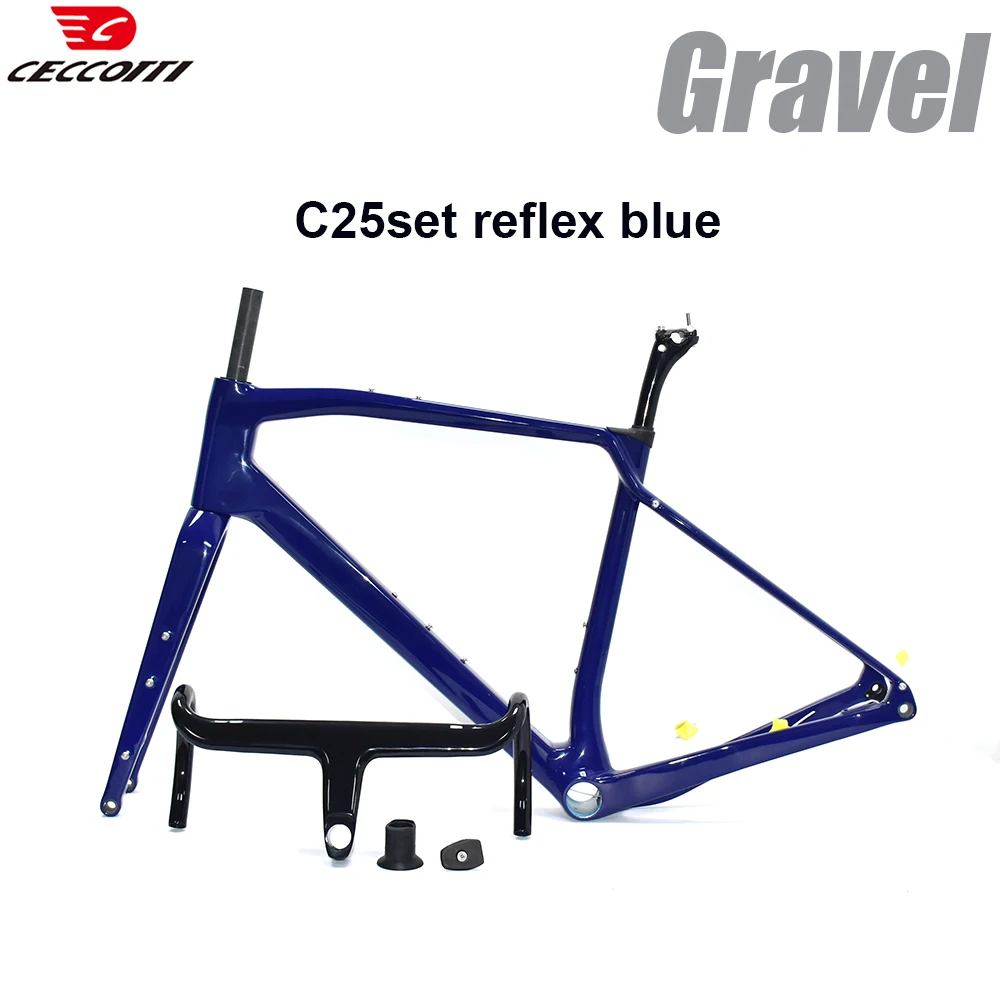 

T1000 Full Carbon Gravel Bike Frame with Disc Brake, Full Hidden Cable Bicycle Frameset