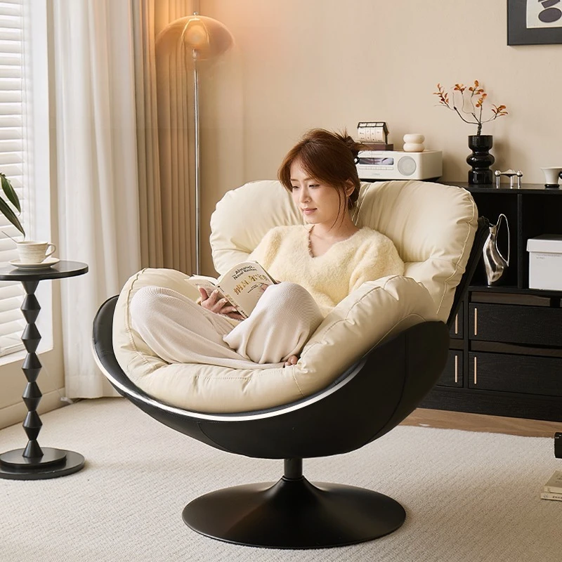 

Single sofa modern simple balcony living room household rotating leisure chair