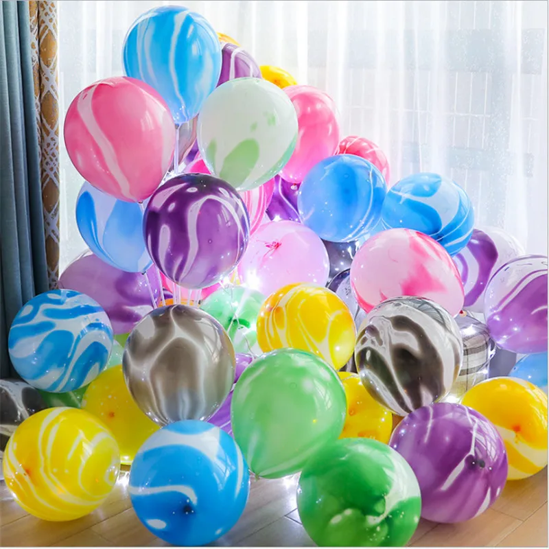 10 / 12 inch 3.2g wedding birthday party decoration holiday party supplies agate latex balloon