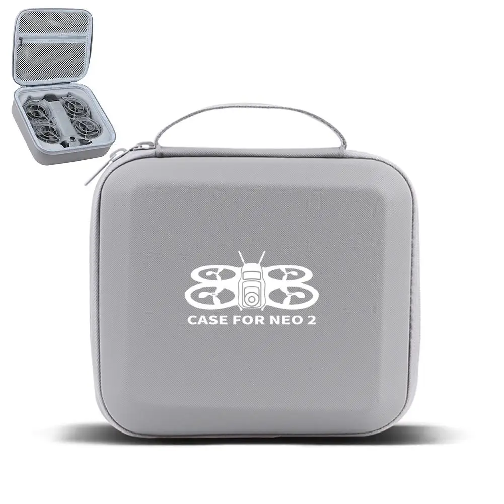 For DJI NEO 2 Carrying Case,Portable PU Leather Small Compact Bag for DJI Neo Drone Accessories Black Gray