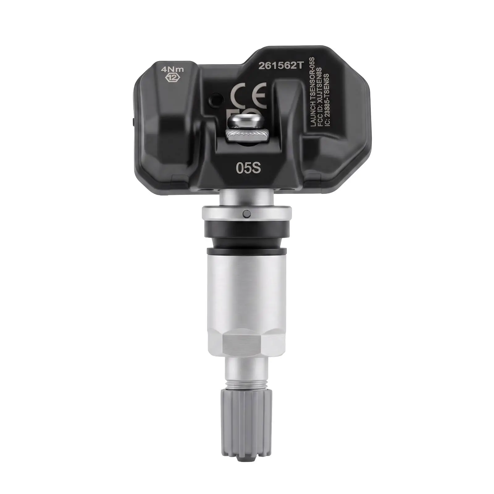 4 Stück/Set LAUNCH TSENSOR-05S RF TPMS Sensor (Übersee-Konfiguration mit Einstellbarem Winkel, Sandgestrahltes Silber-Aluminium) – Detail 1
