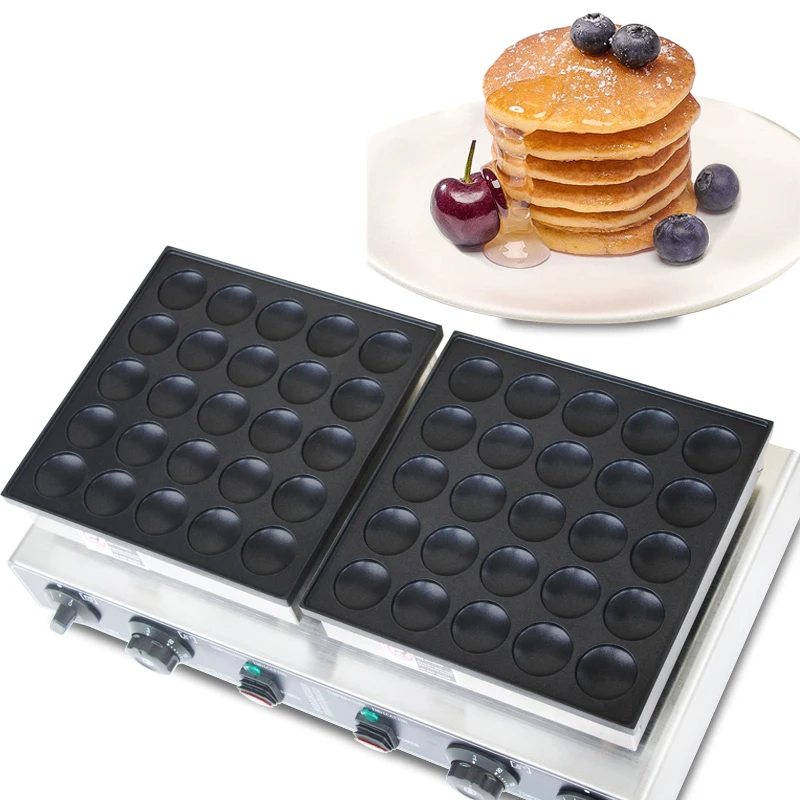 factory price 110V/220V commercial 50 hole Dutch Poffertjes Grill Mini Pancakes machine Maker waffle pancake iron cake oven