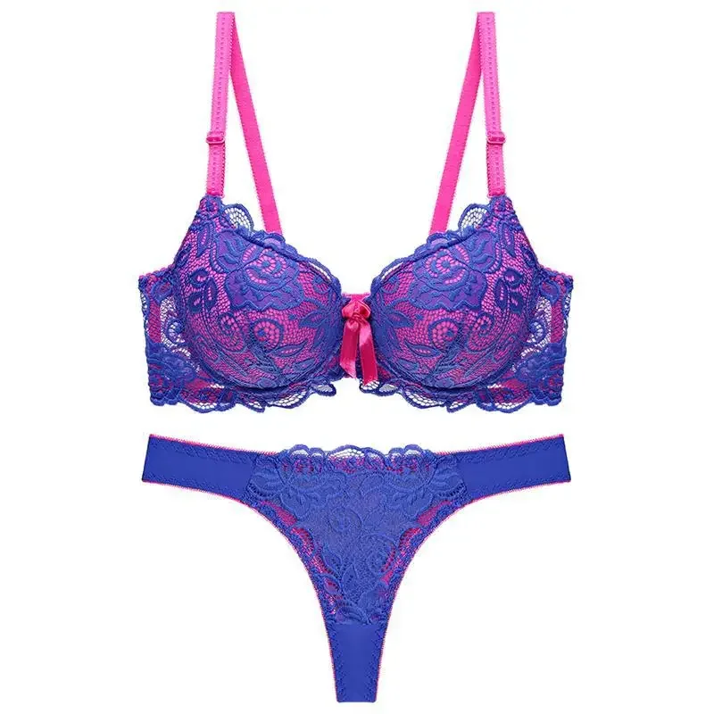 

Новый сексуальный женский комплект с бюстгальтером, нижнее белье с эффектом пуш-ап 34/75 36/80 38/85 40/90 42/95 чашка ABCDE, большие размеры, кружевное женское белье