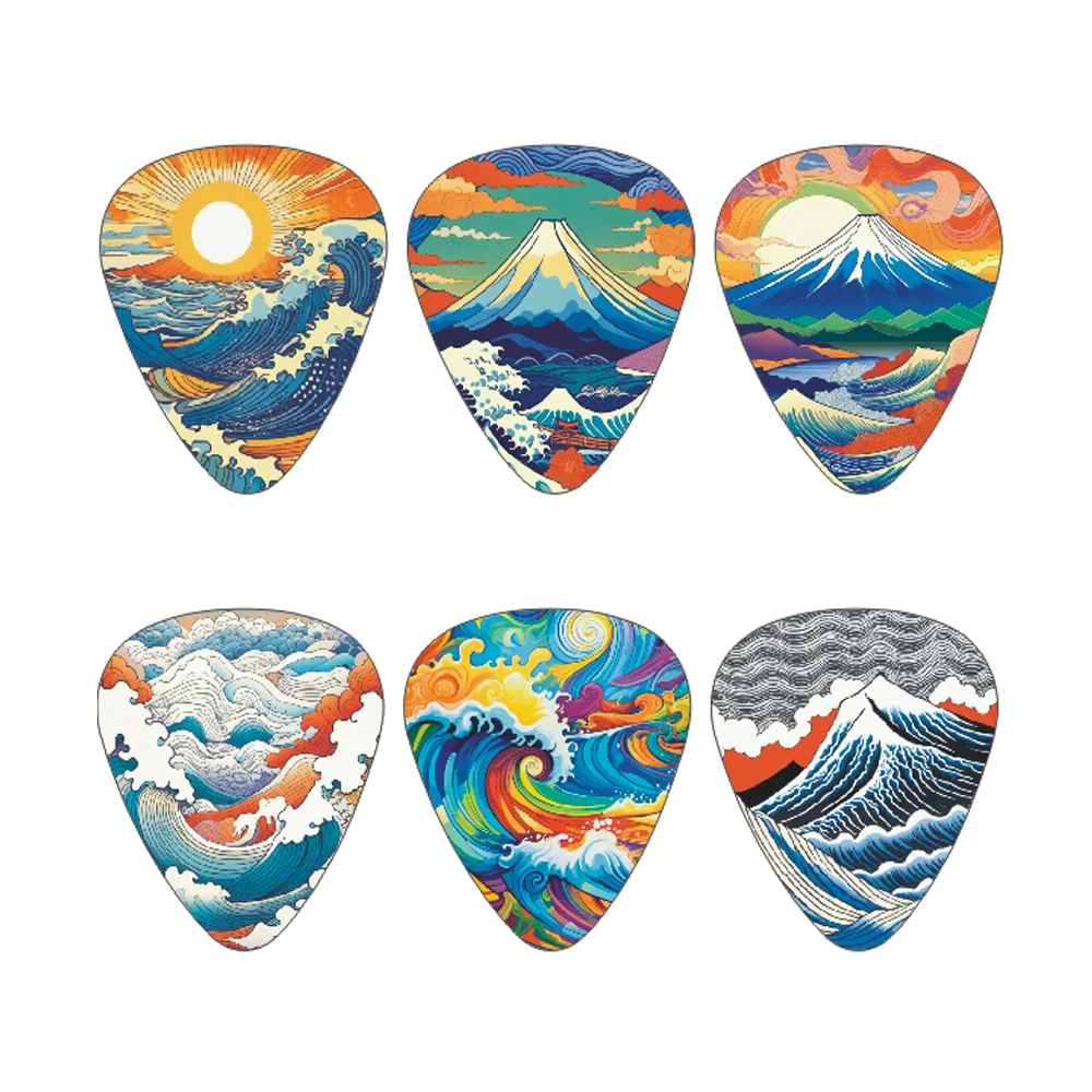 New 0.46/0.71/1.0Mm 12pcs/set Guitar Paddles Cartoon Couples Acoustic Guitar Picks Musical Instrument Accessories Pick Guitar