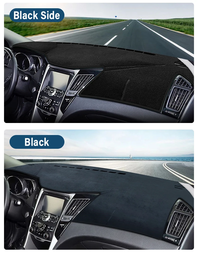 Für Hyundai Sonata YF I45 2010 2011 2012 2013 2014 Auto-Armaturenbrett Sonnenschutz-Abdeckung Instrumententafel Rutschfeste Matte Zubehör – Detail 8