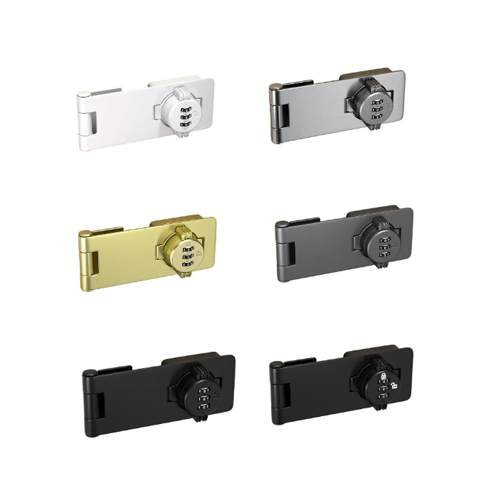 Mechanical Password Rotary Hasp Lock Cabinet Keyless Lock for Outdoor Closet
