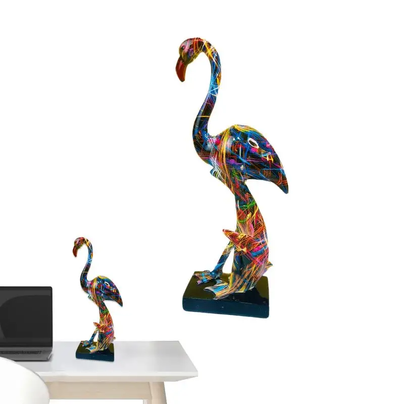 

Flamingo Sculpture Decor Aesthetic Flamingo Art Sculpture Graffiti Resin Figurines Colorful Aesthetic Home Decoration Flamingo