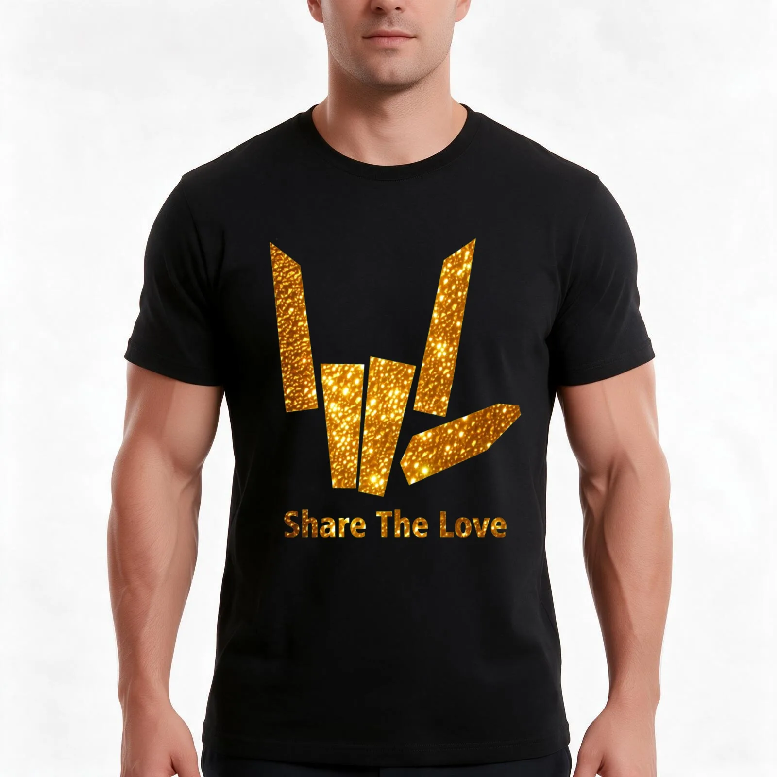 Share The Love T-Shirt, Summer Casual Cotton Tee, Oversized Streetwear Tops, Vintage Graphic Print, Loose Fit Short Sleeve