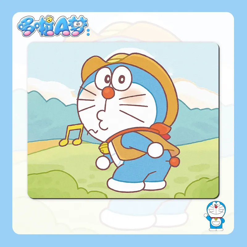 High-quality Girl Office Doraemon Leather Mouse Pad Cartoon Cute Small Computer Keyboard Desk Pad Desktop Pad Wrist Mouse Pad
