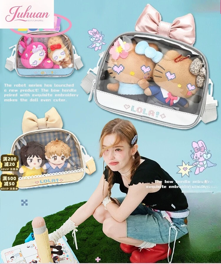 Kawaii اليابانية الحلو لطيف القوس Lta حقيبة المرأة الأصلية لوليتا Sharenting حقيبة صغيرة الغذاء بار الدخن الرسوم المتحركة حقيبة ساع فتاة