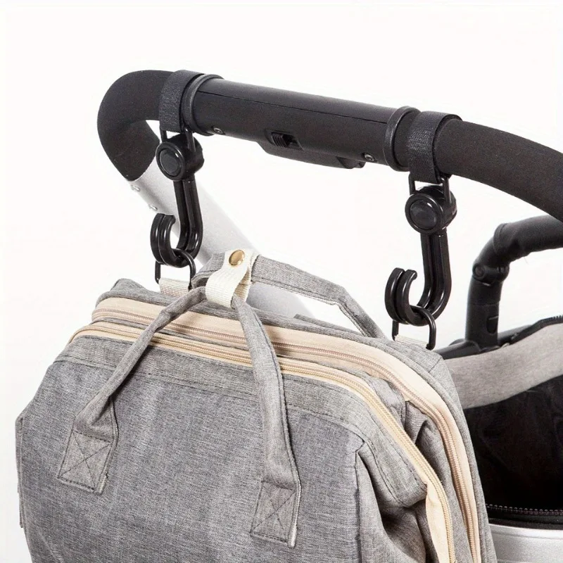 360° Rotating Multipurpose Stroller Hooks – Durable Cart & Bike Hanger, Organizer Accessory for Parents, Travel Hook