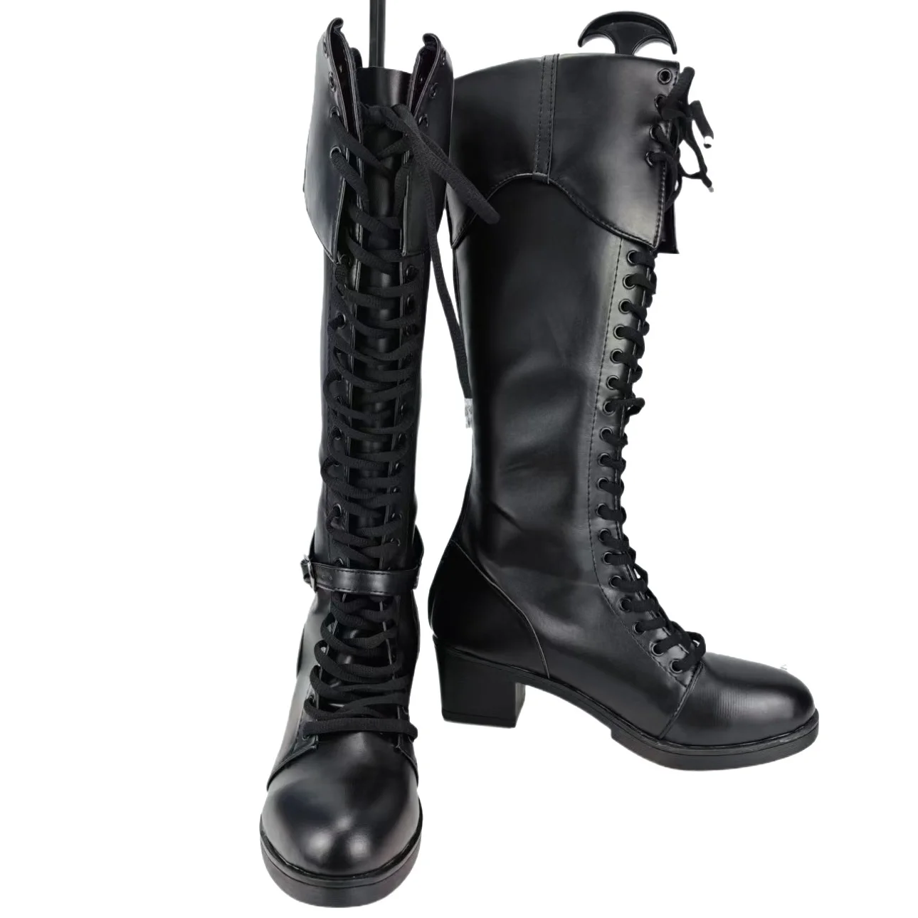 Path to Nowhere Coren Stivali cosplay Scarpe alla caviglia in pelle nera su misura Gioco di ruolo con personaggi del gioco