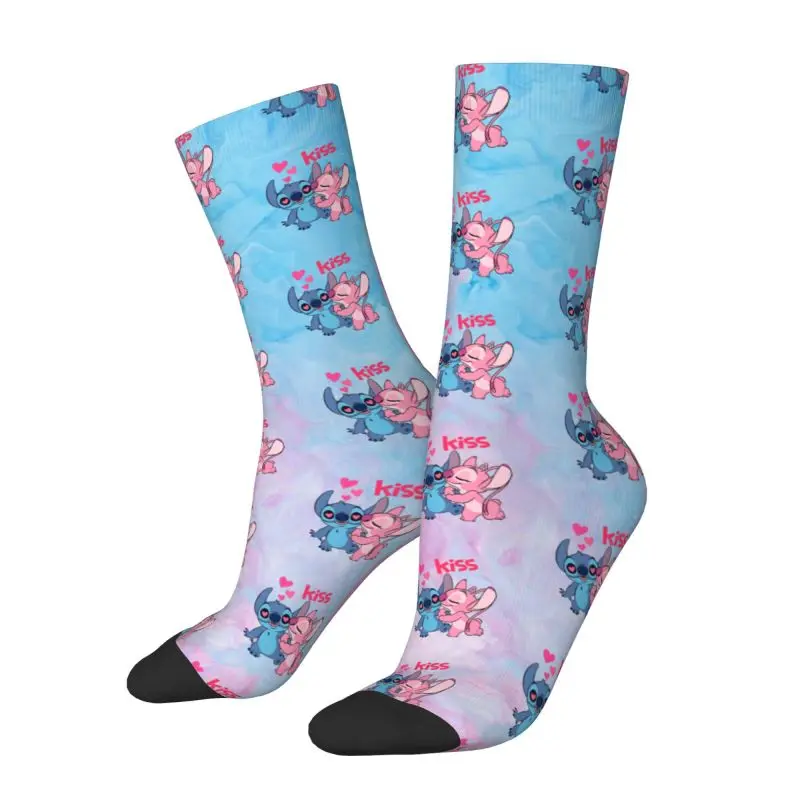 Stitch Lion Cute Men's Crew Socks Unisex Kawaii 3D Print Disney Movie Dress Socks