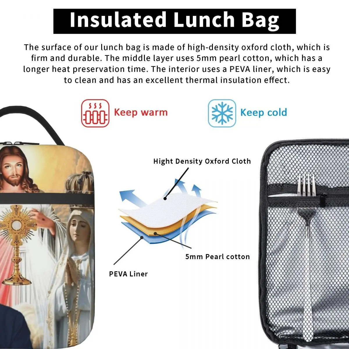 حقيبة الغداء المعزولة سانت كارلو أكوتيس سانتو المنتج صندوق طعام الغداء السببية برودة الحرارية بينتو صندوق للنزهة #6