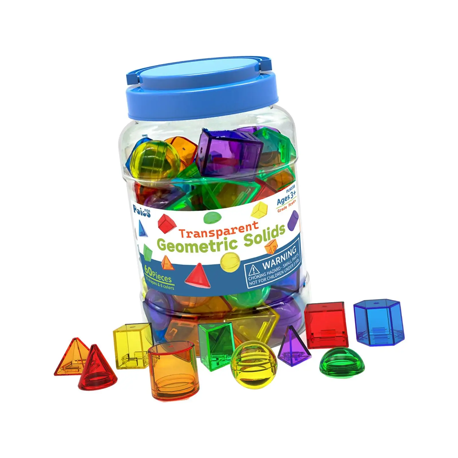 Jouet Montessori de tri géométrique solide, cadeau, activité, salle de jeux, 60 pièces