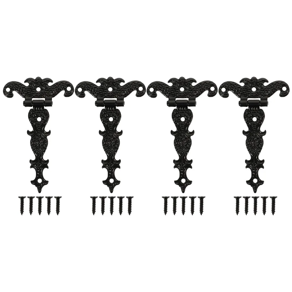 

1 set Vintage Hinges Black Surface for Wooden Boxes Jewelry Box Hinges Jewelry Cases Durable Furniture Hardware