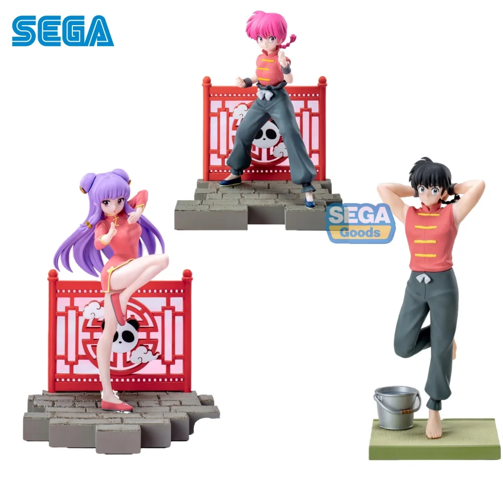 

Sega Ranma 1/2 Anime Ranma Saotome & Shampoo & Ranma Girl Luminasta Action Figures Model Figurine Original Figuarts Decoration