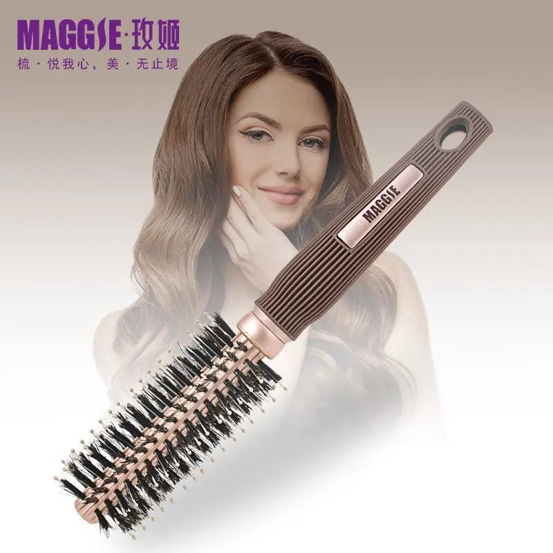Curly Hair Styling Comb Pig Mane round Cylindrical Comb Roller Styling Tool for Hair Care