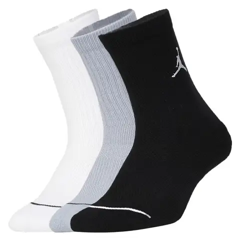 Nike Unisex 3-Pack Socks: Air Jordan Training Style Breathable Casual Socks—Soft, Durable Sports Socks SX5545-019