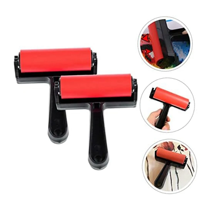 10 Pcs Roller Mini Tool Hand Tool Print Roller Hard Rubber Applicator DIY Process Brush Hand Rubber Roller