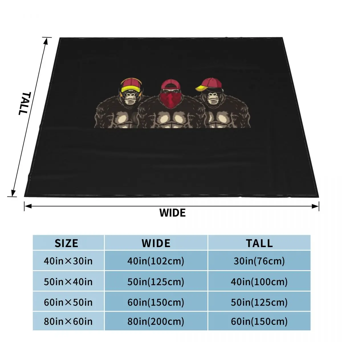 Three wise monkeys hear nothing speak see gamer Throw Blanket Luxury St Blanket Decorative Sofa Blanket