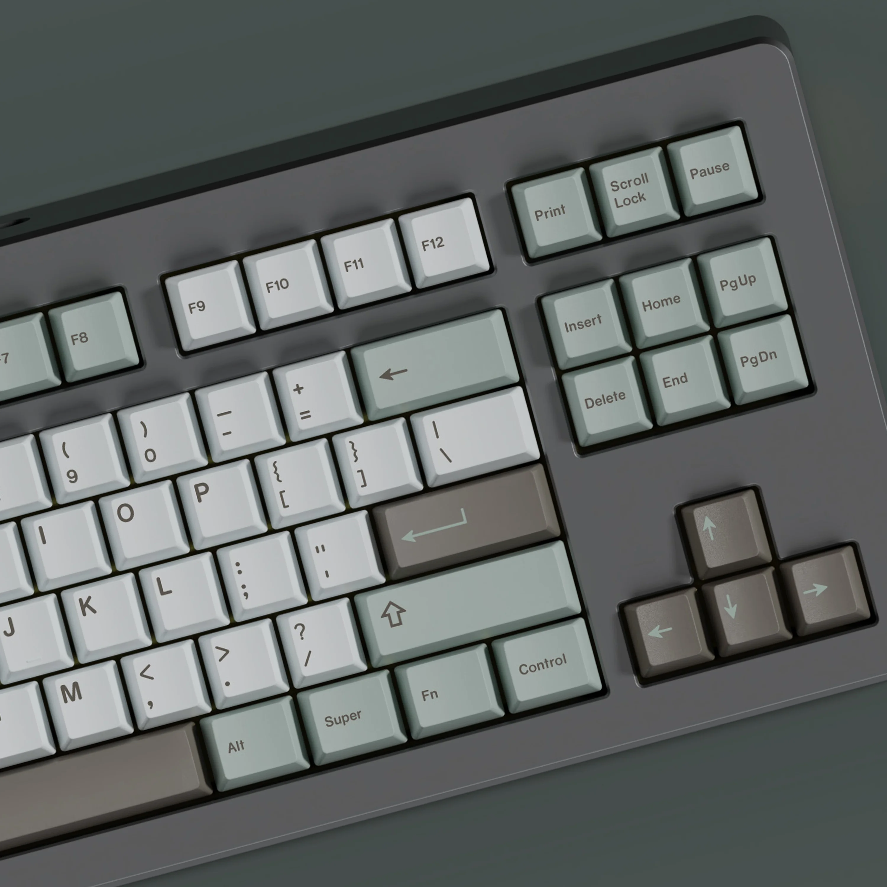 PBT GMK November Fog Tastenkappen Cherry Profile Dye Sublimation Tastenkappe für MX Switch mechanische Tastatur Doppel B Split Leertaste