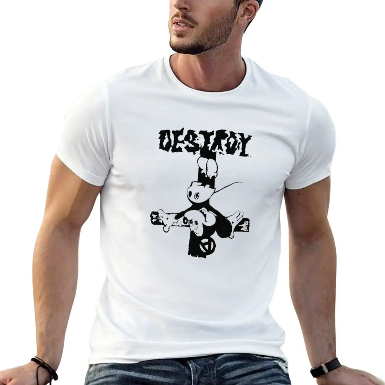 

Destroy Lonely T-Shirt funny t shirts man mens graphic t shirts t shirts for man cotton T-shirt
