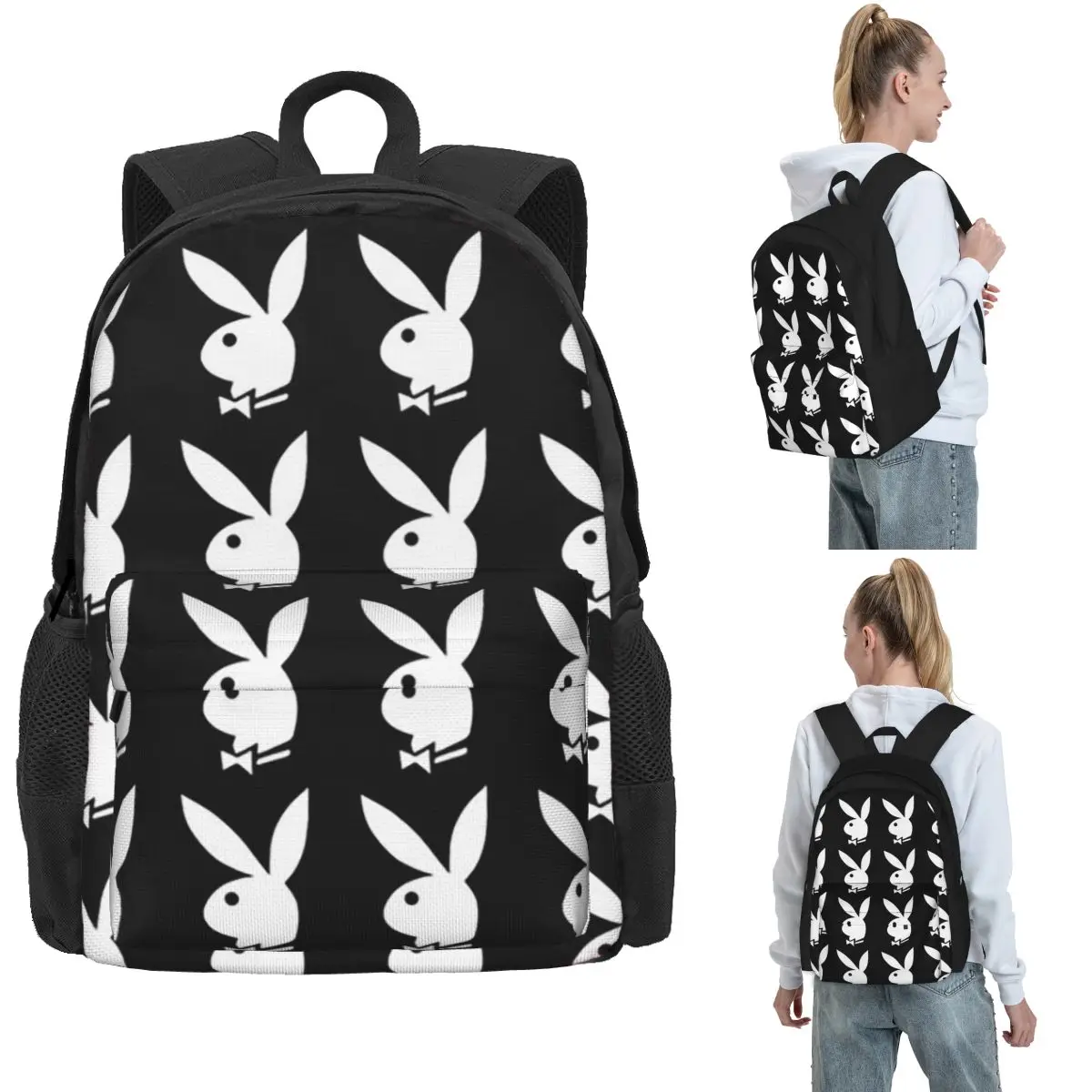 Y2k Bunny Design Backpack Hot Sale Daypack Large Capacity Boys Girls BookBag School Bag Shoulder Bags for Men Women