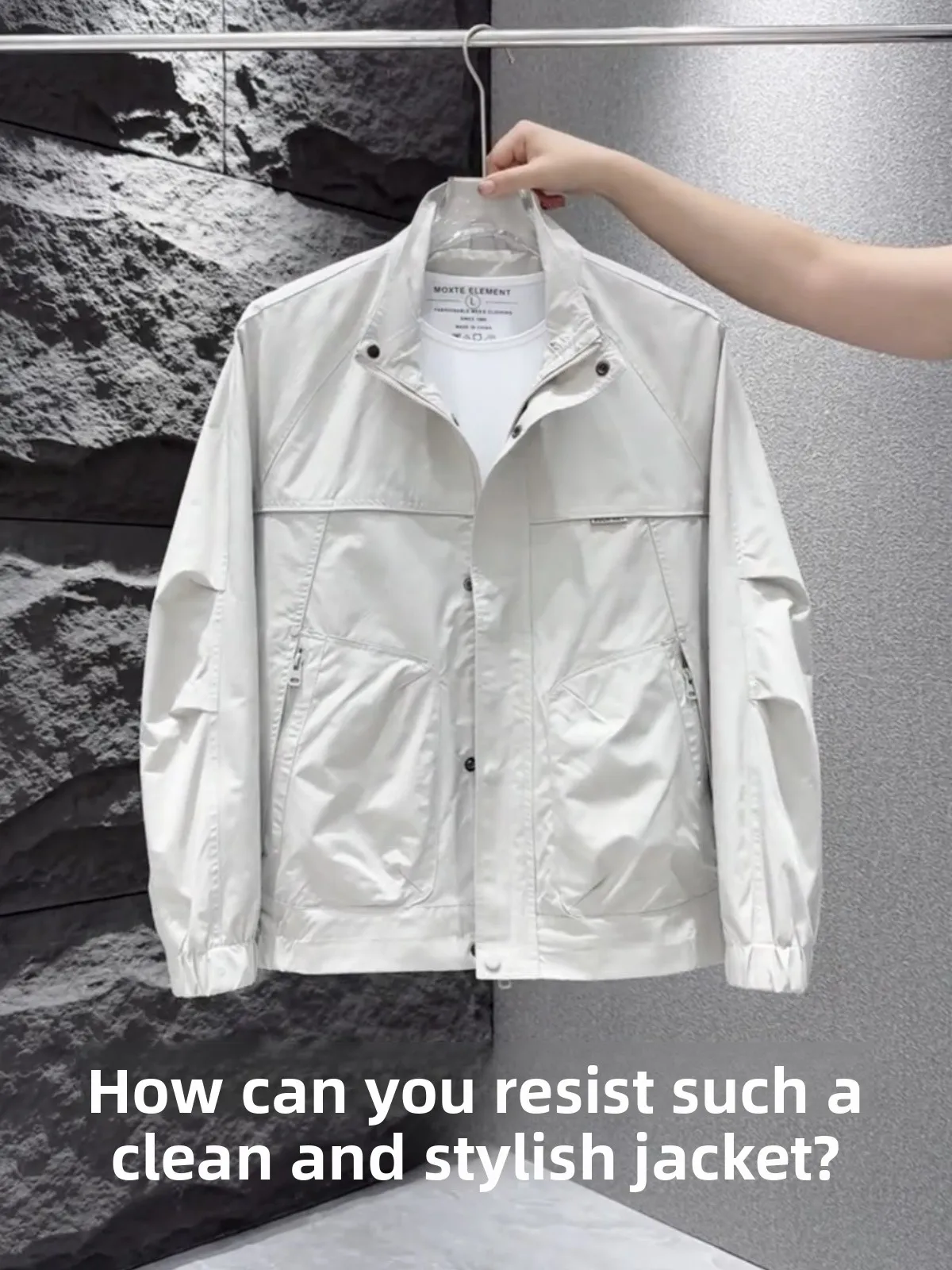 

Весенне-осенняя мужская уличная рабочая одежда Jaet, повседневная свободная дышащая молния с воротником-стойкой, одинаковая верхняя одежда для пар