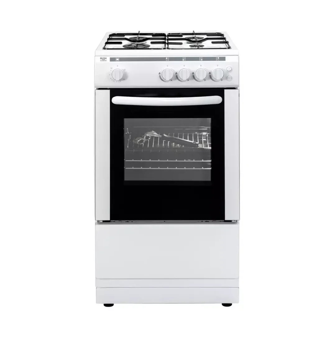 60cm 60cm Free Standing Gas Oven with 4 Gas Cooker Silver White Free Standing Gas Oven