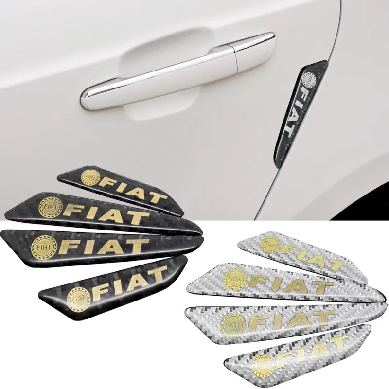 Car Door Protection Stickers Carbon Fiber Decal for Fiat 500 124 Palio Stilo Bravo Punto Doblo 500x 500l Panda Tipo Linea Argo