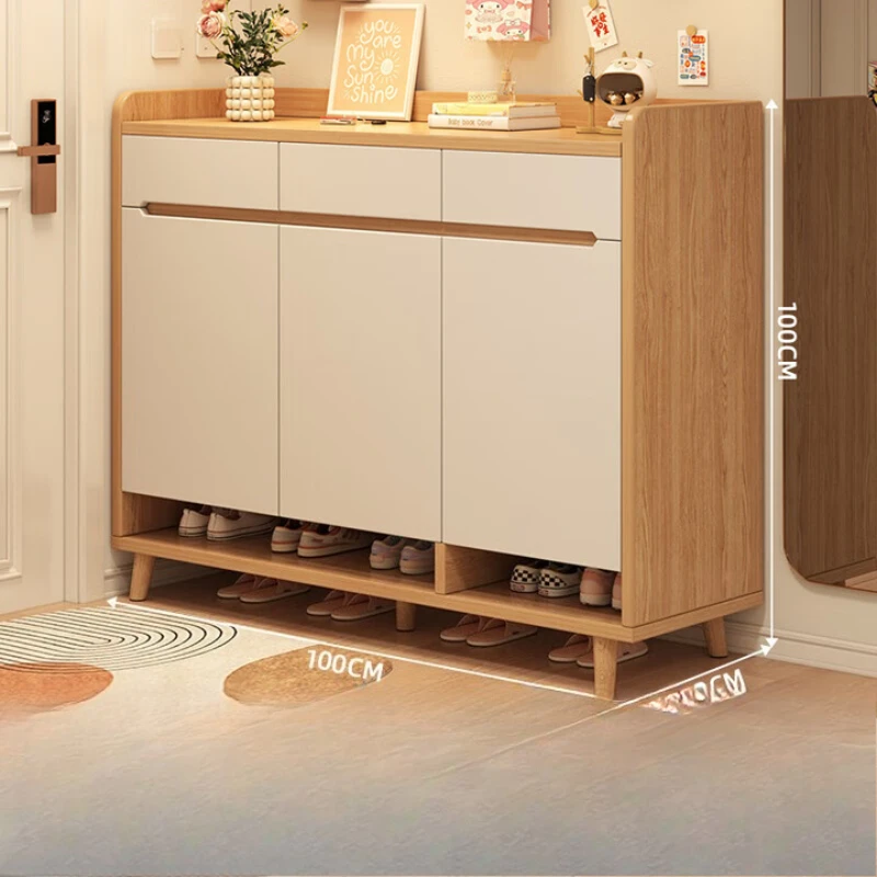 

Wood Cheap Shoe Cabinet Beautiful Modern Design Wood Space Saving Shoe Cabinet Storage Tall Szafka Na Buty Furniture For Home